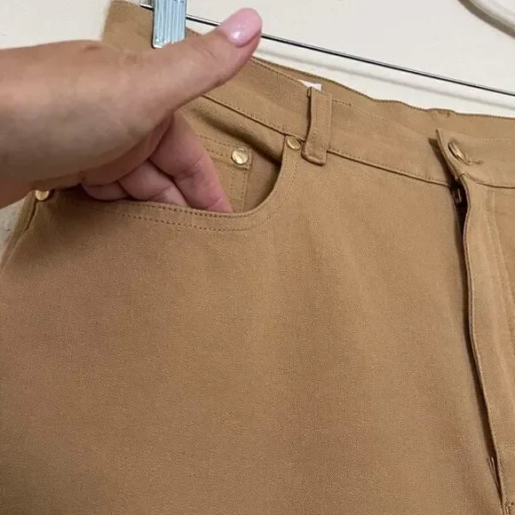 Escada Sport Women’s Yellow Stretchy Jean Pants size 12-14 - Picture 10 of 16